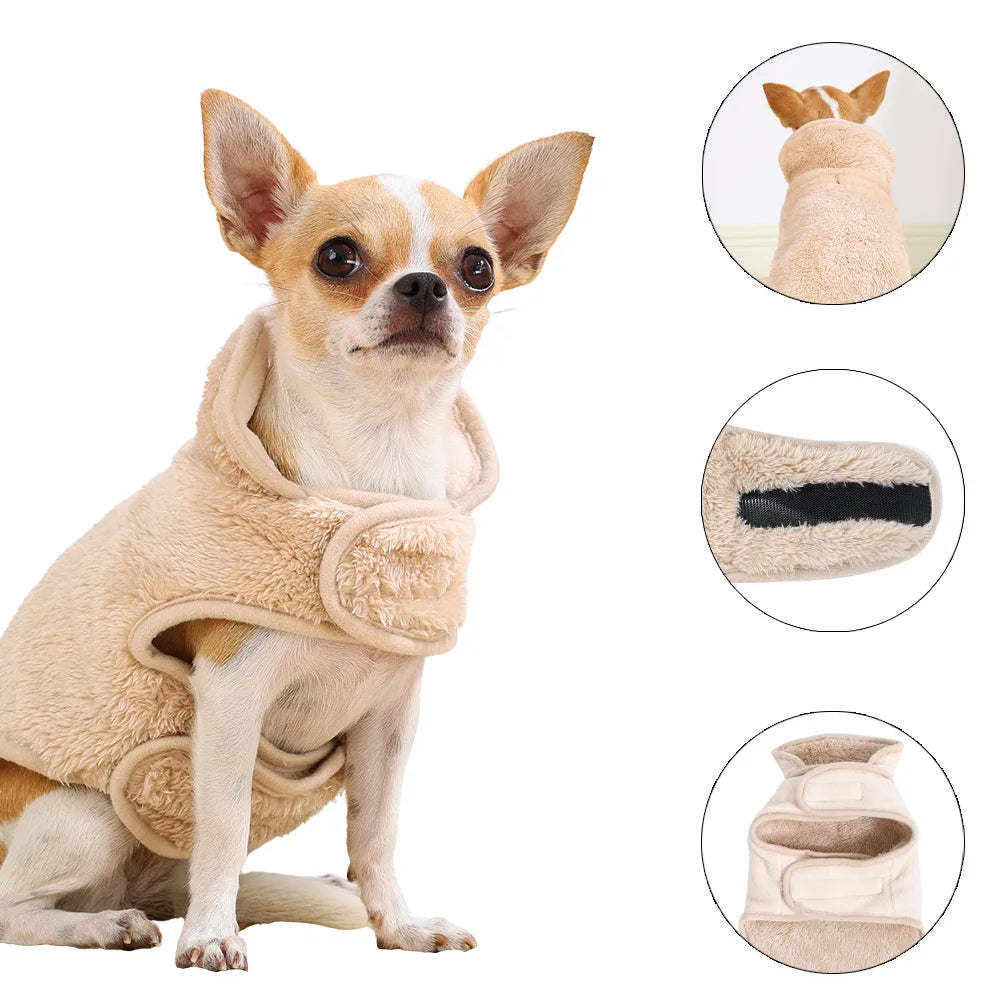 Wärmende Wendejacke mit Stehkragen für kleine & große Hunde