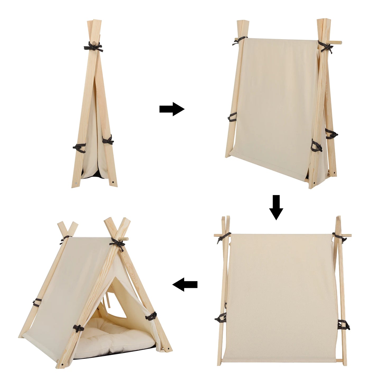 Gemütliches Tipi Zelt für kleine Hunde